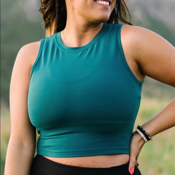 ZYIA Tops - ZYIA Green High Neck Stronger Tank